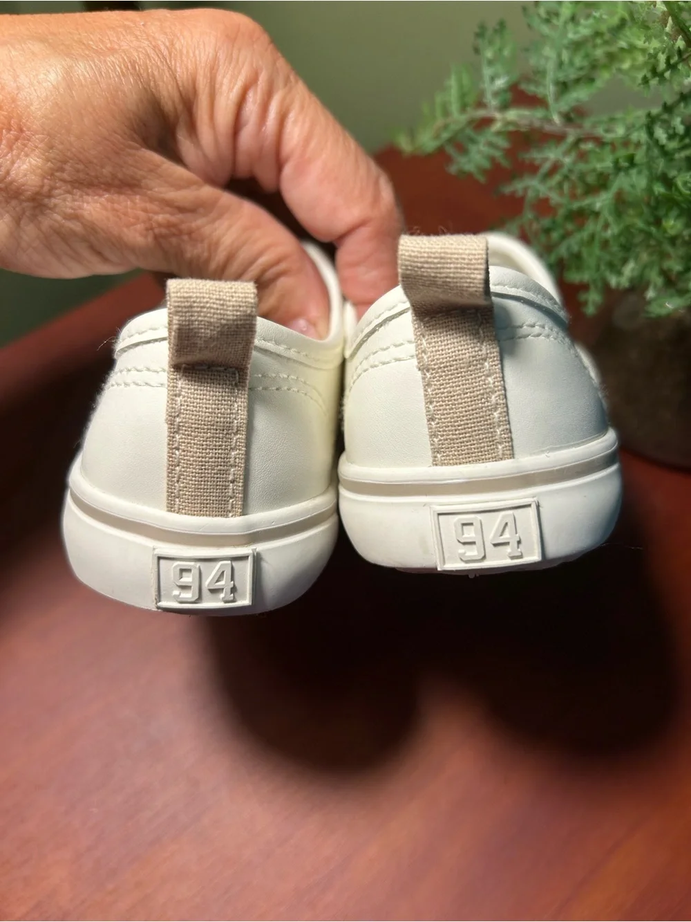 Old Navy Cream Lace-Up Kids Sneakers